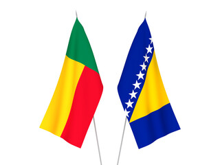 Benin and Bosnia and Herzegovina flags