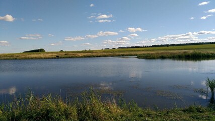 Fototapeta premium landscape with lake