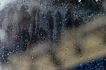 Raindrops on the windshield