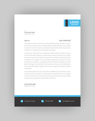 Simple Modern Creative & Clean business style Letterhead vector template design