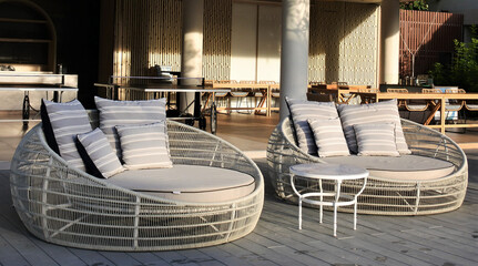tables and chairs
