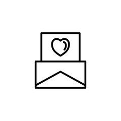 wedding invitation icon outline style for your web design