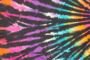 beautiful rainbow spiral tie dye abstract background. 