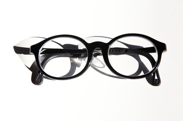 glasseson white background