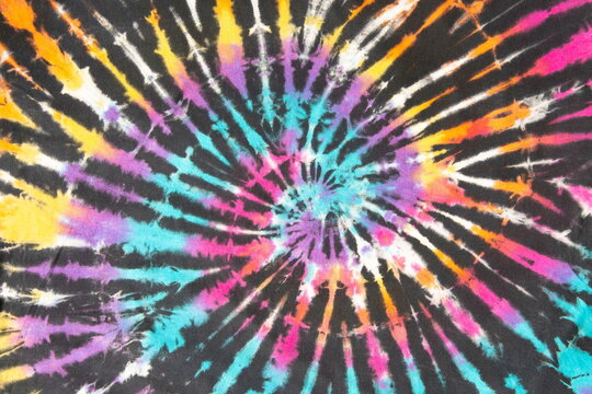 beautiful rainbow spiral tie dye abstract background. 