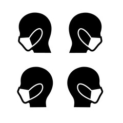 マスク横顔バリエーション