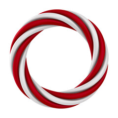 Twisted ring on white background. isolated 3d illustration