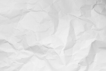 White crumpled paper texture background.	