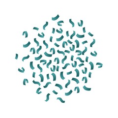 3d green random confetti