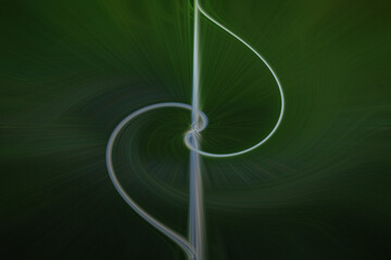 Multicolored and abstract twirl made in a creative way