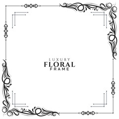 Obraz premium Abstract floral frame background
