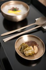 korean food, rice cake soup - tteokguk
