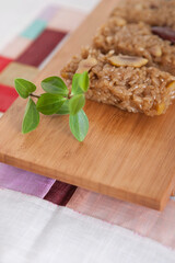 korean food, yaksik - flavored glutinous rice mixed with honey, dates, chestnuts, etc. 