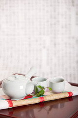 Fototapeta na wymiar tea set on table
