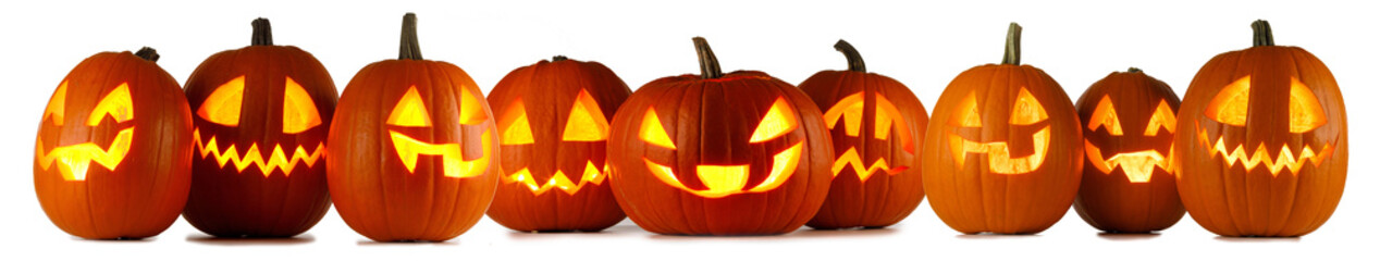 Halloween Pumpkins isolated on white