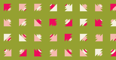 Abstract Color Halftone Dots generative art background illustration