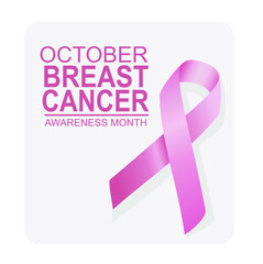 The pink ribbon symbolizes World Breast Cancer Day.