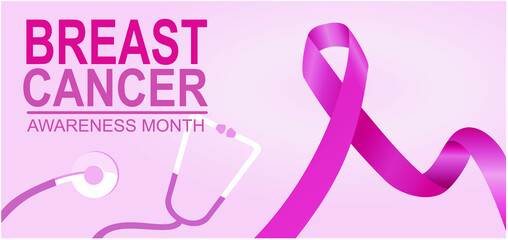 The pink ribbon symbolizes World Breast Cancer Day.