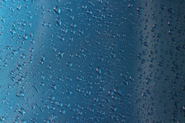 Rain texture drops on blue background
