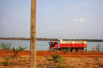 Obraz premium tractor in the field