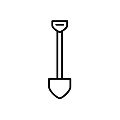 shovel icon with outline style vector for your web design