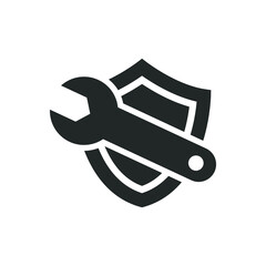 Shield and wrench icon