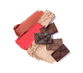 Set of cosmetic products isolated on white 