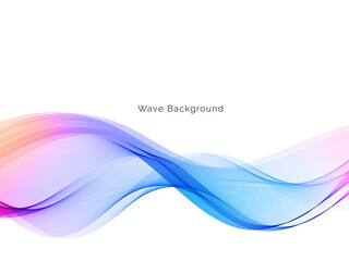 Colorful wave design modern background