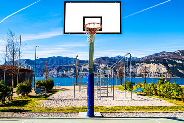 Deserted sports field