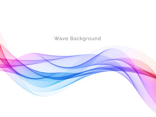 Colorful dynamic wave design stylish background