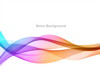 Colorful smoke wave design modern background