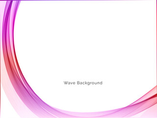 Colorful wave design modern background