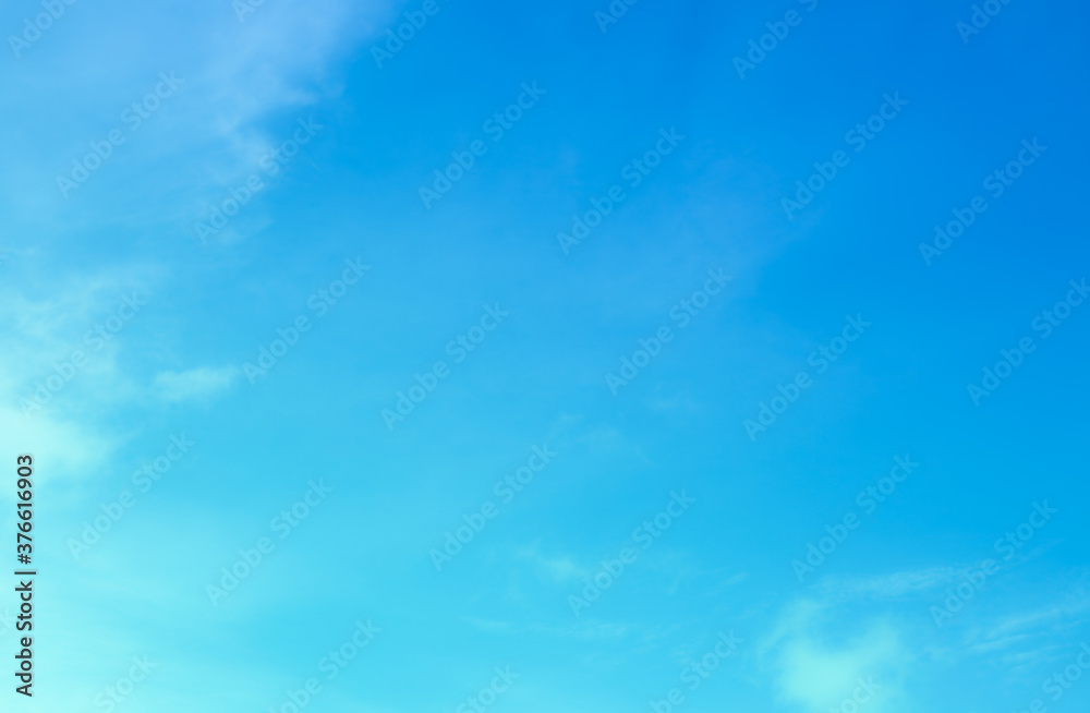 Wall mural blue sky with beautiful natural white clouds