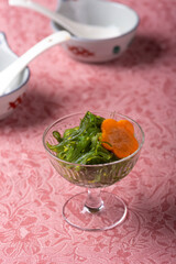 Japanese style appetizer seaweed.