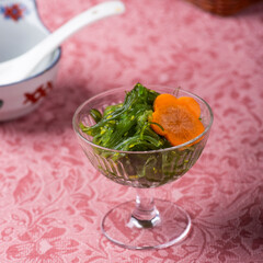 Japanese style appetizer seaweed