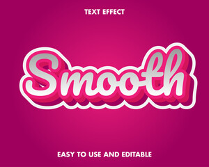 Smooth Text Effect - Easy to Use and Editable. Premium Vector Illustration