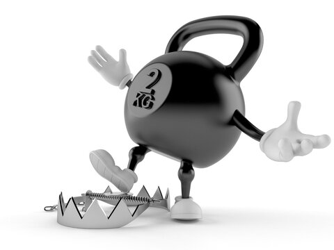 Kettlebell character with bear trap