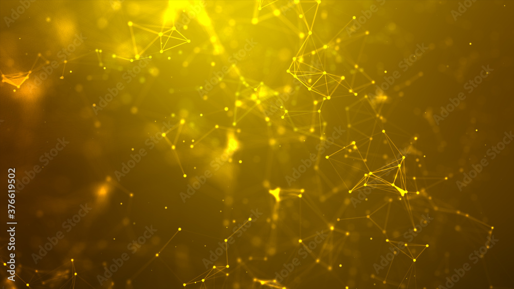 Poster abstract background dot and connect line for cyber technology futuristic and network connection conc
