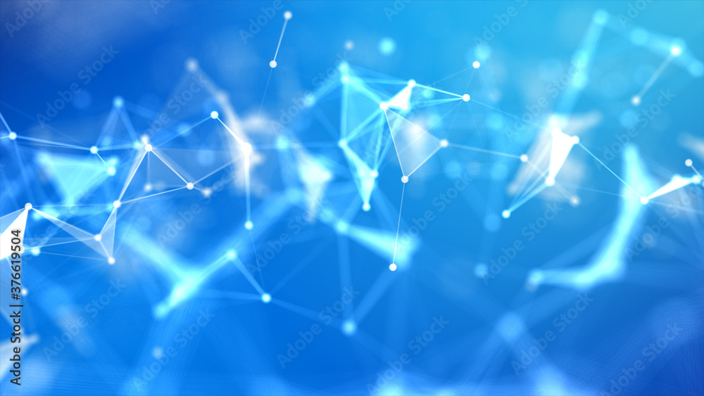Poster abstract background dot and connect line for cyber technology futuristic and network connection conc