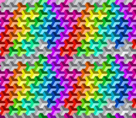 Colorful Cubes Vector Seamless Background