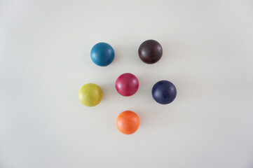 a variety of colorful round magnets