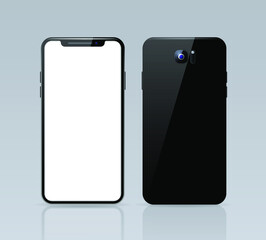 Perfectly Detailed Modern Smart Phone . Isolated Vector Elements