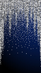Naklejka na ściany i meble Silver glitter luxury sparkling confetti. Scattere