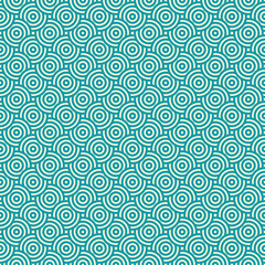 Seamless Vector Flat Design Blue Circles Background