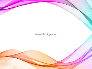 Colorful wave design modern background