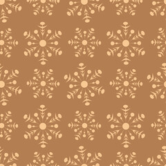 Christmas seamless vector pattern with snowflakes.