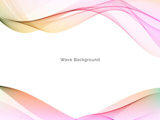 Colorful wave design modern background