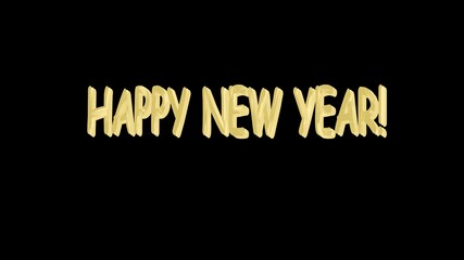 HAPPY New year 2021. Dark background with colored lines and 2021 numbers in the center. 