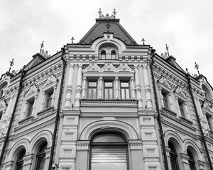 Moscow, Russia, August 11, 2020. The architectural ensemble of the historic district of the city....