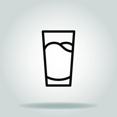 glass icon or logo in  outline
